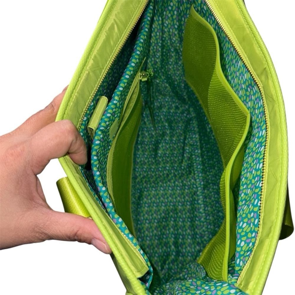 Women's Vera Bradley Lime Green Preppy Poly NoSo Tote One Size NWT - Picture 4 of 14